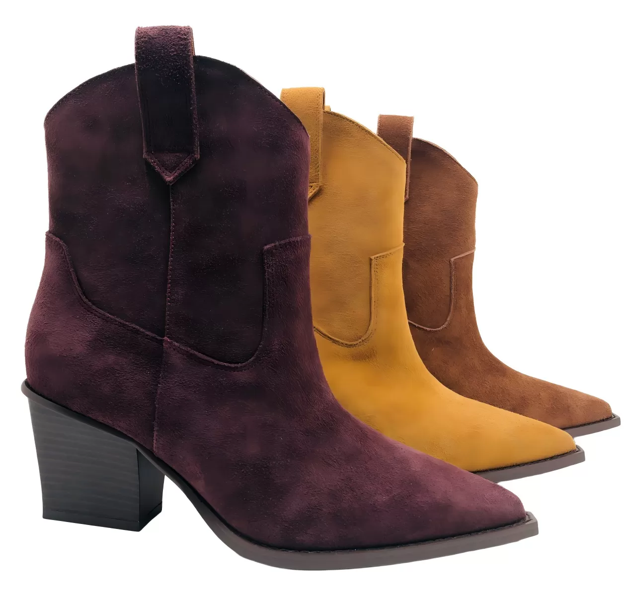 Multi-Color Suede Western Cowb