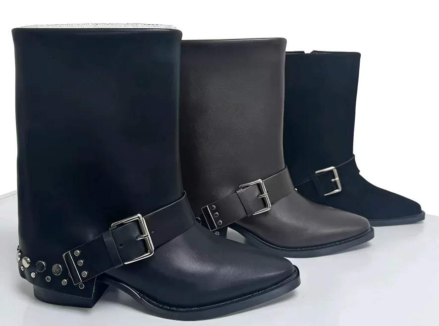 Women's Studded Buckle Western