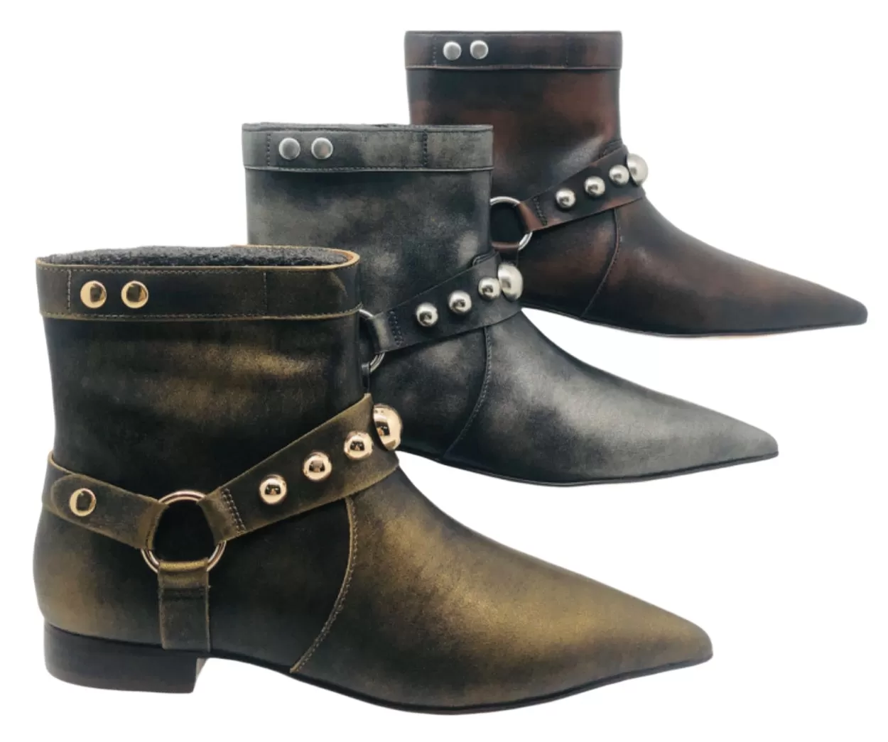 Vintage Studded Pointed Toe An