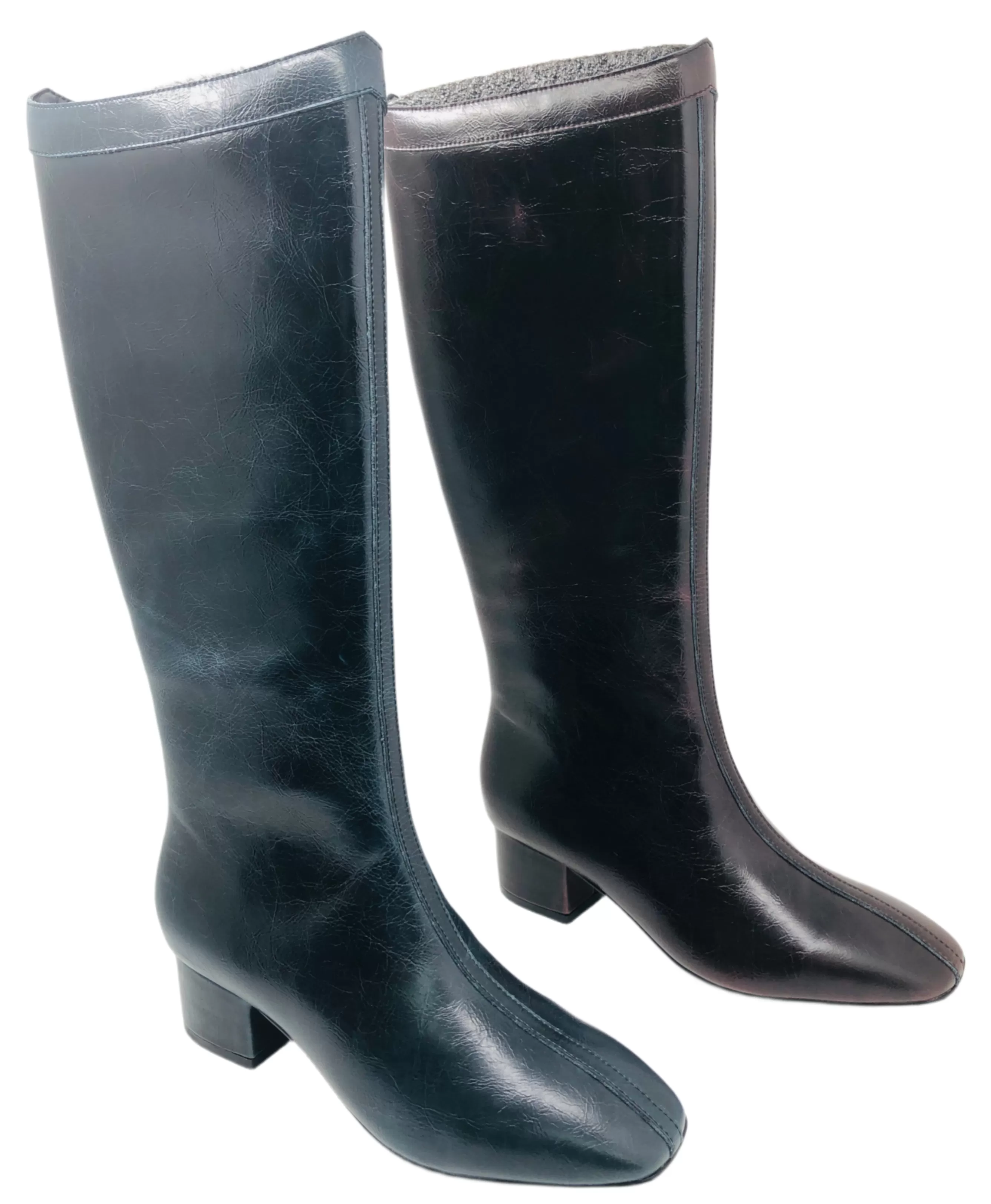 Vintage Smooth Leather Knee-Hi