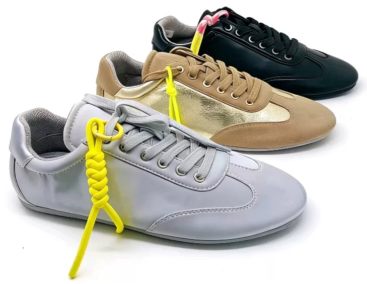 Color Block Leather & Sued