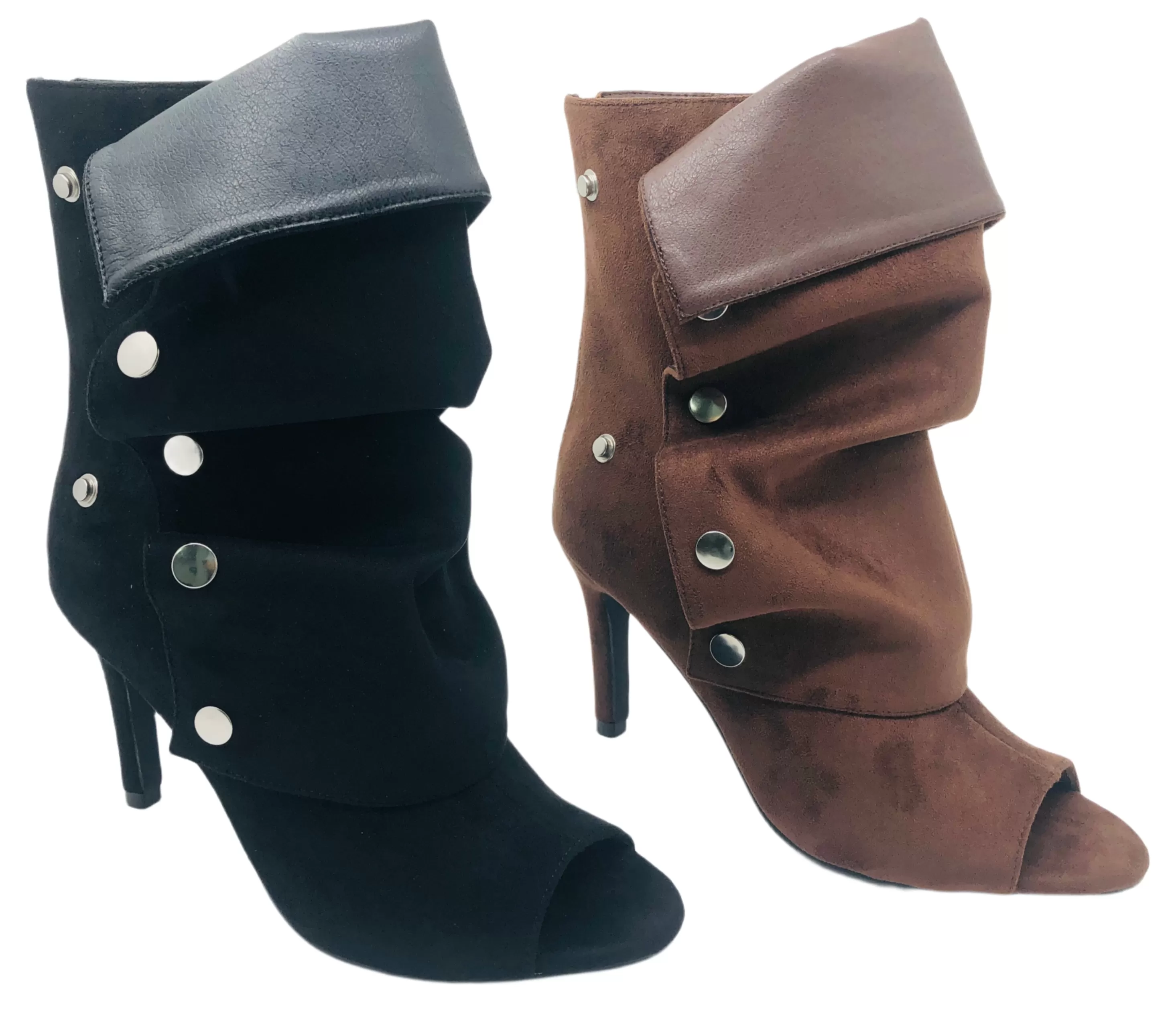 Fold-Over Cuff Peep-Toe High H