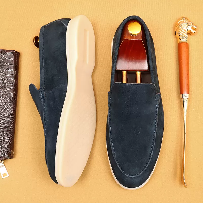 Genuine Sheep Suede Slip-On Lo