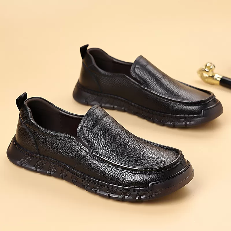 Men Full Grain Cow Leather Sli